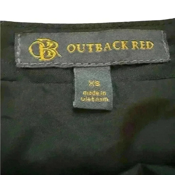 Outback Red black and tan polka dot flounce skirt with side zip, XS - Picture 4 of 5